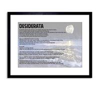Wall Art Print Desiderata Ehrmann Placidly Noise Haste Quote Artwork Framed 9X7 Inch Artery8 Black W7 inch x H9 inch
