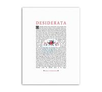 Wee Blue Coo Desiderata Floral Ehrmann Inspiration Typography Quote Canvas Art Print