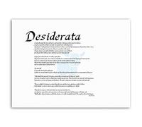 Wee Blue Coo Desiderata Go Placidly Amid Noise Ehrmann Picture Quote Canvas Art Print
