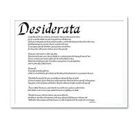 Wee Blue Coo Desiderata Go Placidly Amid Noise Haste Quote Typography Ehrmann Art Print Framed Poster Wall Decor 12X16 Inch