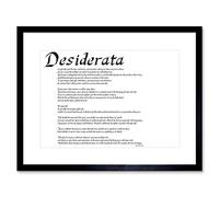 Wee Blue Coo Desiderata Go Placidly Amid Noise Quote Ehrmann Picture Framed Wall Art Print