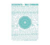 Wee Blue Coo Desiderata Mandala Ehrmann Typography Art Print Poster Wall Decor 12X16 Inch