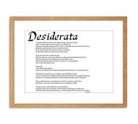 Wee Blue Coo Desiderata Placidly Noise Haste Quote Ehrmann Framed Wall Art Print