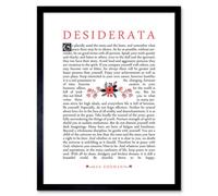 Wee Blue Coo Desiderata Poem Max Ehrmann Floral Home Decor 12X16" Framed Wall Art Print