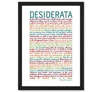 Wee Blue Coo Desiderata Rainbow Words Mav Ehrmann Typography Inspiration A4 Artwork Framed Wall Art Print