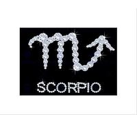 Wee Blue Coo Diamond Zodiac Scorpio Bling Horoscope Wall Art Print
