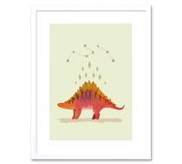 Wee Blue Coo Dinosaur Stegosaurus Framed Wall Art Print