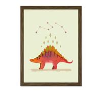 Wee Blue Coo Dinosaur Stegosaurus Wall Large Framed Art Print Poster Wall Decor 18x24 inch