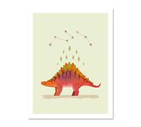 Wee Blue Coo Dinosaur Stegosaurus Wall Large Framed Art Print Poster Wall Decor 18x24 inch