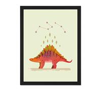 Wee Blue Coo Dinosaur Stegosaurus Wall Large Framed Art Print Poster Wall Decor 18x24 inch