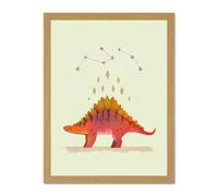 Wee Blue Coo Dinosaur Stegosaurus Wall Large Framed Art Print Poster Wall Decor 18x24 inch
