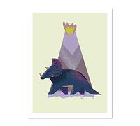 Wee Blue Coo Dinosaur Triceratops Wall Large Framed Art Print Poster Wall Decor 18x24 inch