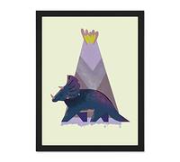 Wee Blue Coo Dinosaur Triceratops Wall Large Framed Art Print Poster Wall Decor 18x24 inch