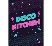 Wee Blue Coo Disco Kitchen 80s Large Wall Art Print Canvas Premium Poster