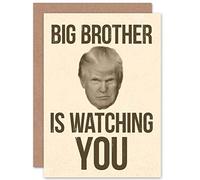 Wee Blue Coo Donald Trump Big Brother 1984 Watching You George Orwell Greetings Card Cp3236