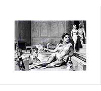 Wee Blue Coo Drawing Group Indian Palace Princess Man Sikh Wall Art Print