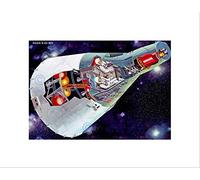 Wee Blue Coo DRAWING NASA 1965 PROJECT GEMINI NEW BLACK FRAMED ART PRINT PICTURE B12X10676
