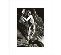 Wee Blue Coo Drawing Workers World Unite Communism Marx Black White Wall Art Print
