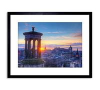Wee Blue Coo Dt Calton Hill Edinburgh Sunset Picture Photo Framed Wall Art Print