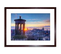 Wee Blue Coo Dt Calton Hill Edinburgh Sunset Picture Photo Framed Wall Art Print