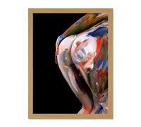 Wee Blue Coo Dt Naked Art Nude Painted Girl Art Large Framed Art Print Poster Wall Decor 18x24 inch