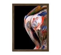 Wee Blue Coo Dt Naked Art Nude Painted Girl Art Large Framed Art Print Poster Wall Decor 18x24 inch