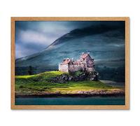 Wee Blue Coo Duart Castle Scotland Isle Mull Art Print Framed Poster Wall Decor 12X16 Inch