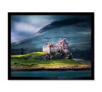 Wee Blue Coo Duart Castle Scotland Isle Mull Art Print Framed Poster Wall Decor 12X16 Inch