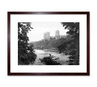 Wee Blue Coo Durham The Cathedral England Vintage History Old BW Framed Wall Art Print