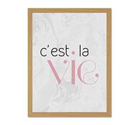 Wee Blue Coo Dusty Rose Cest La Vie Large Framed Art Print Poster Wall Decor 18x24 inch