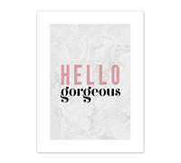 Wee Blue Coo Dusty Rose Hello Gorgeous Canvas Wall Art Print