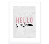 Wee Blue Coo Dusty Rose Hello Gorgeous Framed Wall Art Print