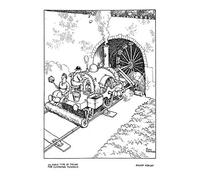 Wee Blue Coo Early Type Engine For Cleaning Tunnels Heath Robinson Art Print Poster Wall Decor 12X16 Inch