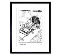 Wee Blue Coo EARLY TYPE ENGINE FOR CLEANING TUNNELS HEATH ROBINSON FRAMED ART PRINT F97X10285