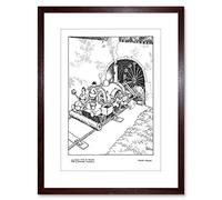 Wee Blue Coo EARLY TYPE ENGINE FOR CLEANING TUNNELS HEATH ROBINSON FRAMED ART PRINT F97X10285