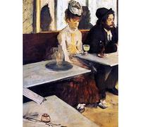 Wee Blue Coo Edgar Degas The Absinthe Drinker 1876 Old Master Painting Art Print Poster Wall Decor 12X16 Inch
