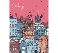 Wee Blue Coo Edinburgh Capital Scotland Old Town Buildings Illustration Art Print