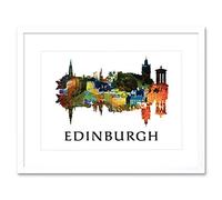 Wee Blue Coo Edinburgh Symmetry Art Gift Framed Wall Art Print