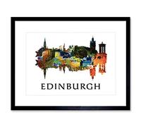 Wee Blue Coo Edinburgh Symmetry Art Gift Framed Wall Art Print