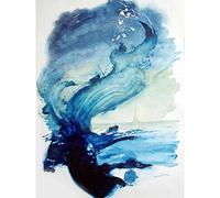 Wee Blue Coo Eduard Tomek Sea Abstract Premium Wall Art Canvas Print 18X24 Inch