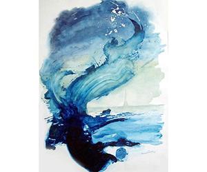 Wee Blue Coo Eduard Tomek Sea Abstract Premium Wall Art Canvas Print 18X24 Inch