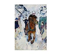 Wee Blue Coo Edvard Munch Galloping Horse Painting Wall Art Print