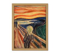 Wee Blue Coo Edvard Munch Scream Artwork Framed Wall Art Print 18X24 Inch