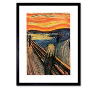 Wee Blue Coo Edvard Munch Scream Painting Picture Framed Wall Art Print