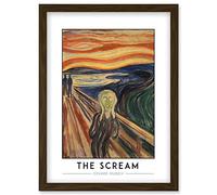 Wee Blue Coo Edvard Munch The Scream Expressionist Painting Artwork Framed Wall Art Print A4