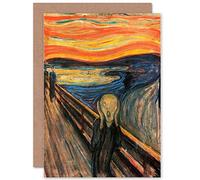 Wee Blue Coo Edvard Munch The Scream Old Master Painting Reproduction Sealed Greeting Card Plus Envelope Blank inside