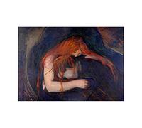Wee Blue Coo Edvard Munch Vampire Red Hair Painting Framed Art Print F12X8452