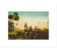 Wee Blue Coo Edward Hicks American Landing Columbus Picture Wall Art Print