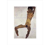 Wee Blue Coo Egon Schiele Seated Male 1910 Old Master Wall Art Print