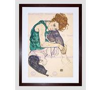 Wee Blue Coo Egon Schiele Seated Woman Legs Drawn Up Adele Herm Framed Wall Art Print